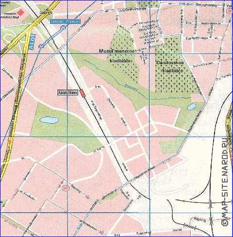 Transporte mapa de Moscovo em ingles