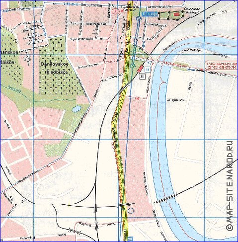 Transporte mapa de Moscovo em ingles