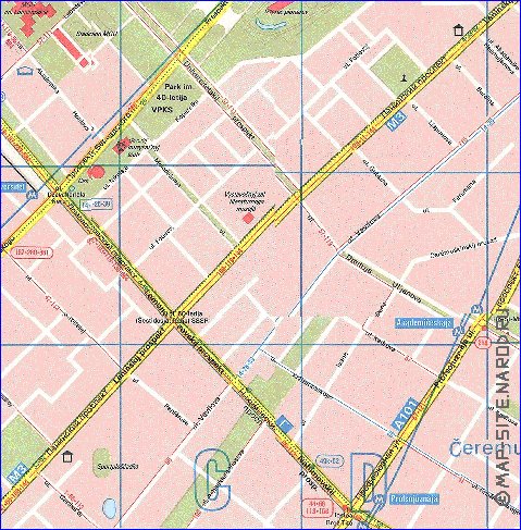 Transporte mapa de Moscovo em ingles