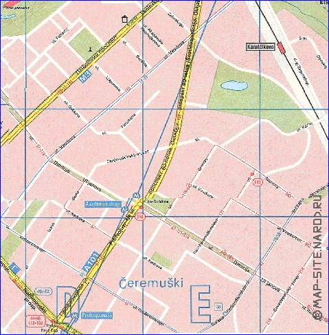 Transport carte de Moscou en anglais