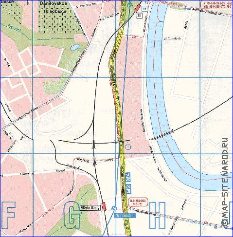 Transport carte de Moscou en anglais