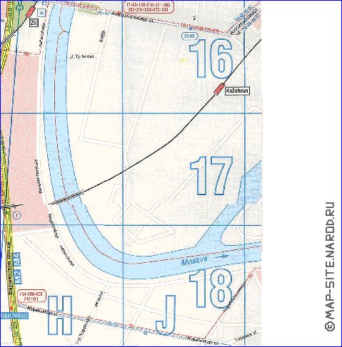 Transporte mapa de Moscovo em ingles