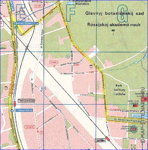 Transporte mapa de Moscovo em ingles