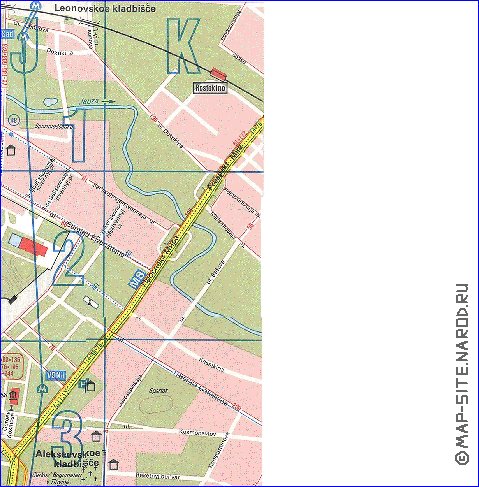 Transport carte de Moscou en anglais