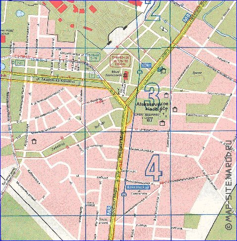 Transporte mapa de Moscovo em ingles