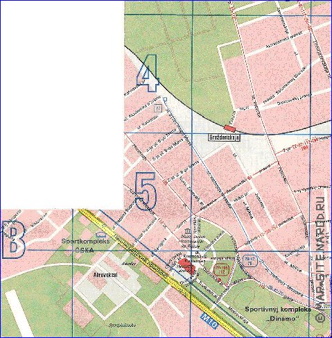 Transport carte de Moscou en anglais