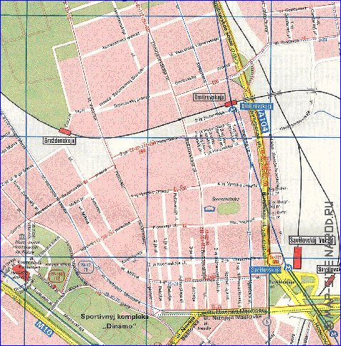 Transporte mapa de Moscovo em ingles