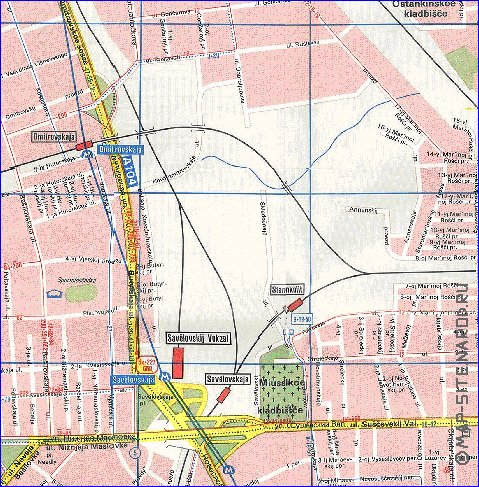 Transport carte de Moscou en anglais