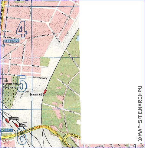 Transport carte de Moscou en anglais