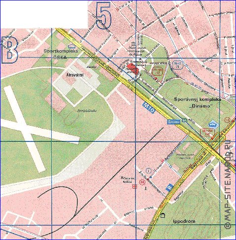 Transporte mapa de Moscovo em ingles