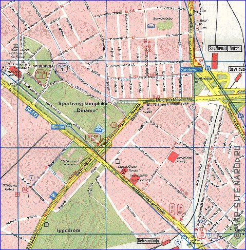 Transporte mapa de Moscovo em ingles