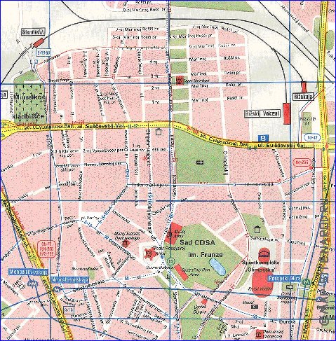 Transporte mapa de Moscovo em ingles