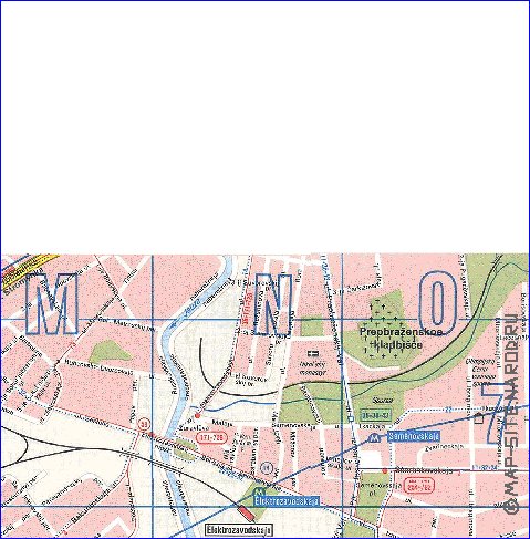 Transporte mapa de Moscovo em ingles