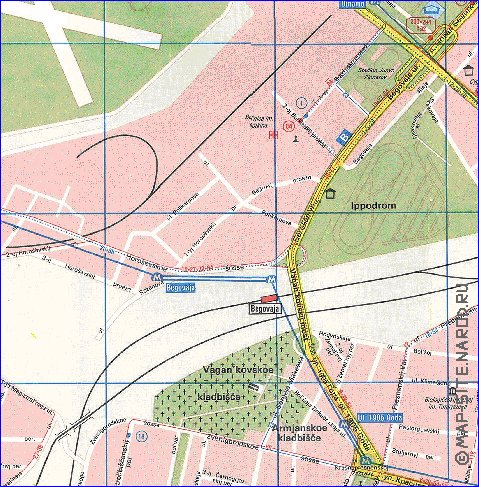 Transport carte de Moscou en anglais