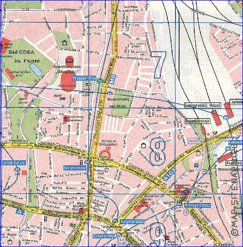 Transporte mapa de Moscovo em ingles