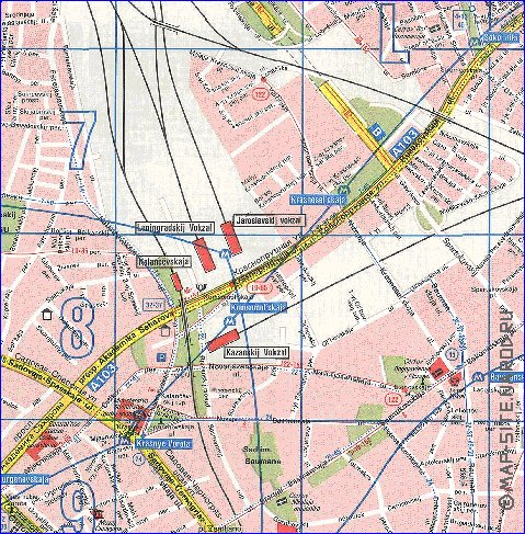 Transport carte de Moscou en anglais