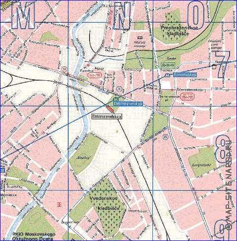 Transporte mapa de Moscovo em ingles