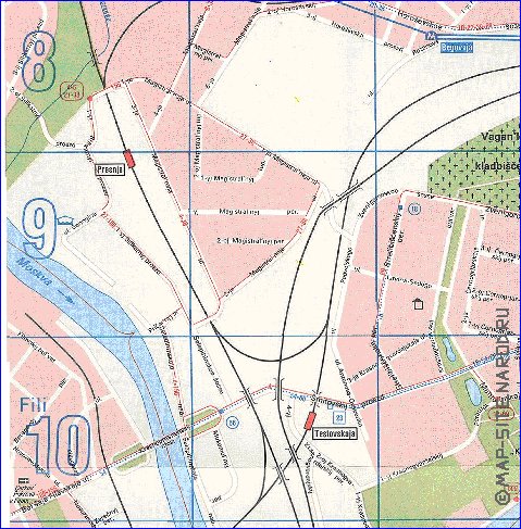 Transporte mapa de Moscovo em ingles