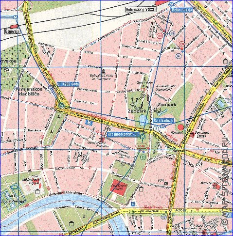 Transporte mapa de Moscovo em ingles