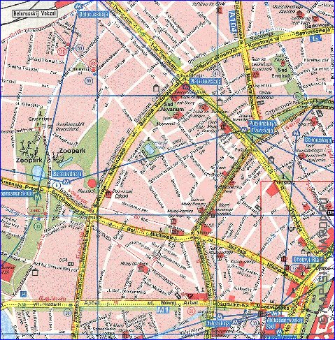 Transporte mapa de Moscovo em ingles