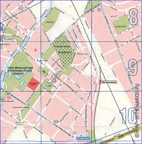 Transporte mapa de Moscovo em ingles