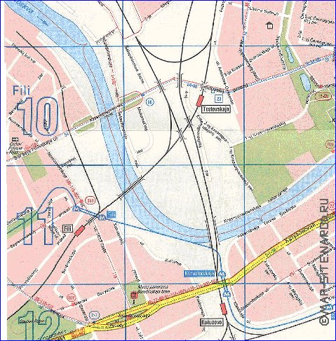 Transporte mapa de Moscovo em ingles