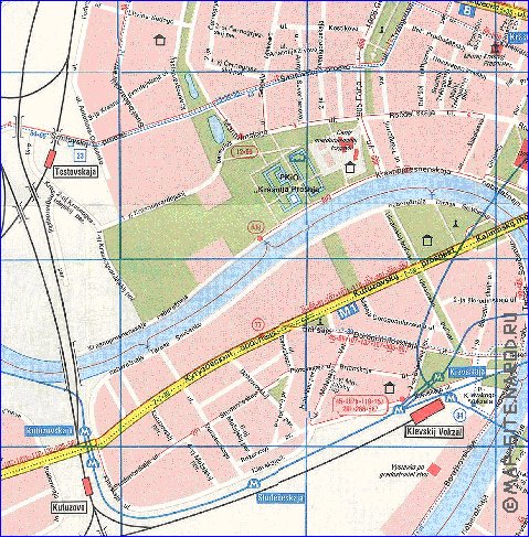 Transporte mapa de Moscovo em ingles