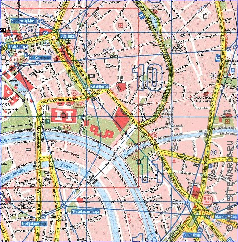 Transporte mapa de Moscovo em ingles