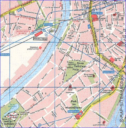 Transporte mapa de Moscovo em ingles