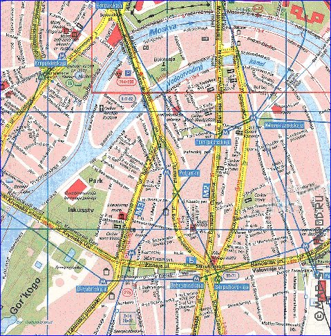 Transporte mapa de Moscovo em ingles