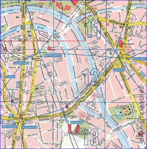 Transporte mapa de Moscovo em ingles