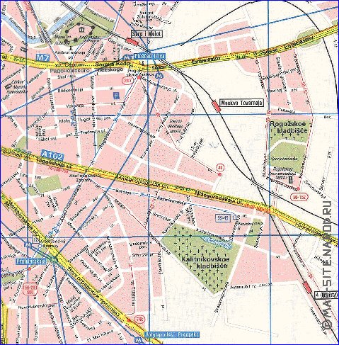 Transporte mapa de Moscovo em ingles