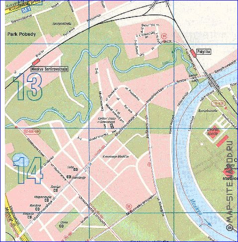 Transporte mapa de Moscovo em ingles