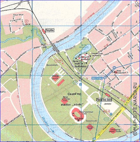 Transporte mapa de Moscovo em ingles