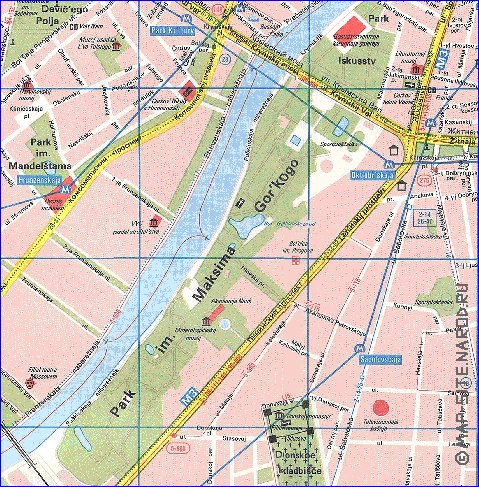 Transporte mapa de Moscovo em ingles