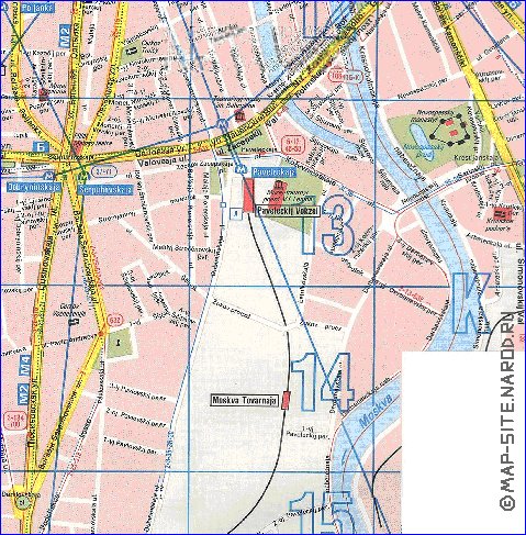 Transport carte de Moscou en anglais