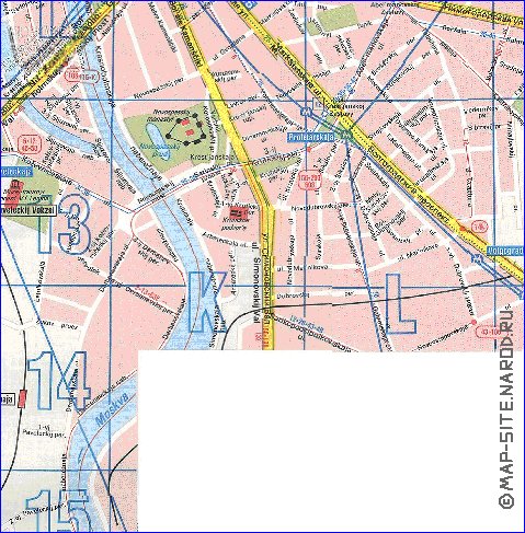 Transporte mapa de Moscovo em ingles