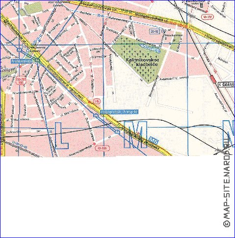 Transporte mapa de Moscovo em ingles