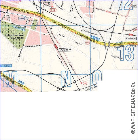 Transport carte de Moscou en anglais