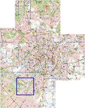 Transporte mapa de Moscovo em ingles