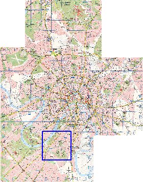 Transporte mapa de Moscovo em ingles