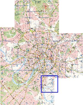 Transporte mapa de Moscovo em ingles