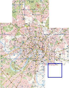 Transporte mapa de Moscovo em ingles