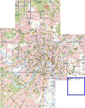 Transporte mapa de Moscovo em ingles