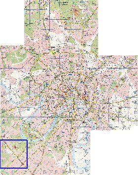 Transport carte de Moscou en anglais