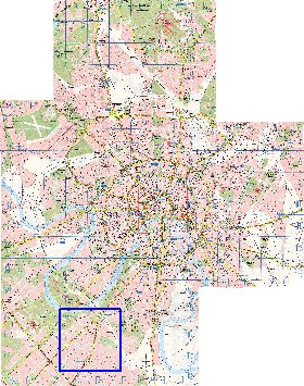 Transporte mapa de Moscovo em ingles