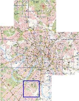 Transporte mapa de Moscovo em ingles