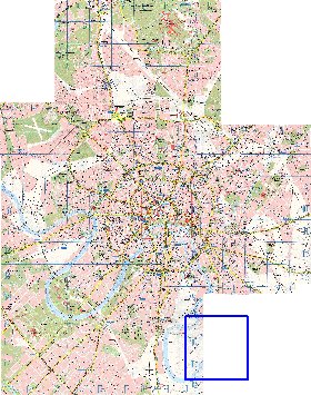 Transport carte de Moscou en anglais