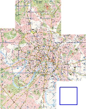 Transporte mapa de Moscovo em ingles