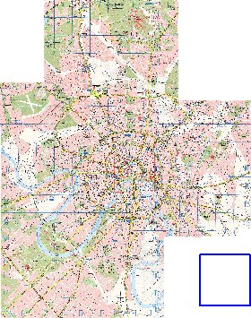 Transporte mapa de Moscovo em ingles